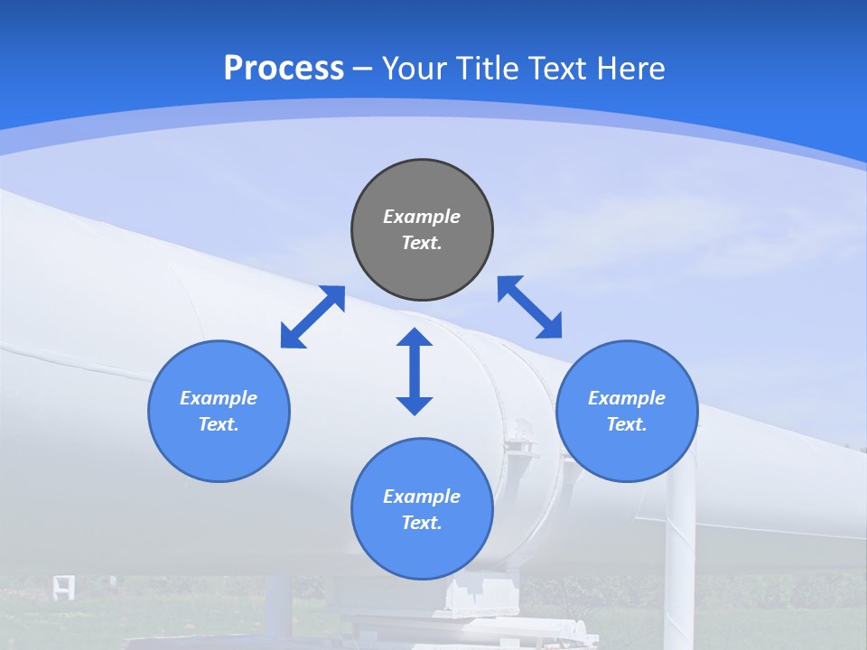 A Large White Pipe Sitting In The Middle Of A Field PowerPoint Template