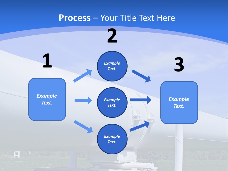 A Large White Pipe Sitting In The Middle Of A Field PowerPoint Template
