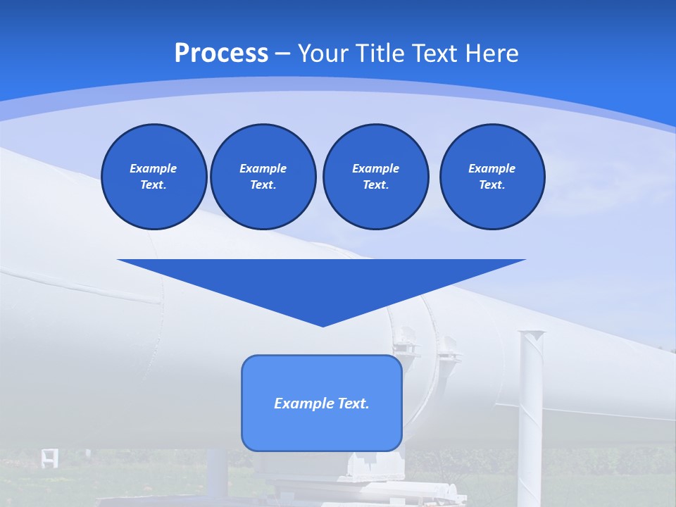 A Large White Pipe Sitting In The Middle Of A Field PowerPoint Template