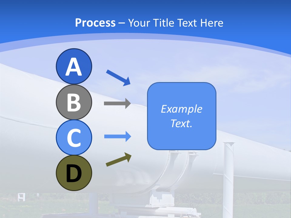 A Large White Pipe Sitting In The Middle Of A Field PowerPoint Template