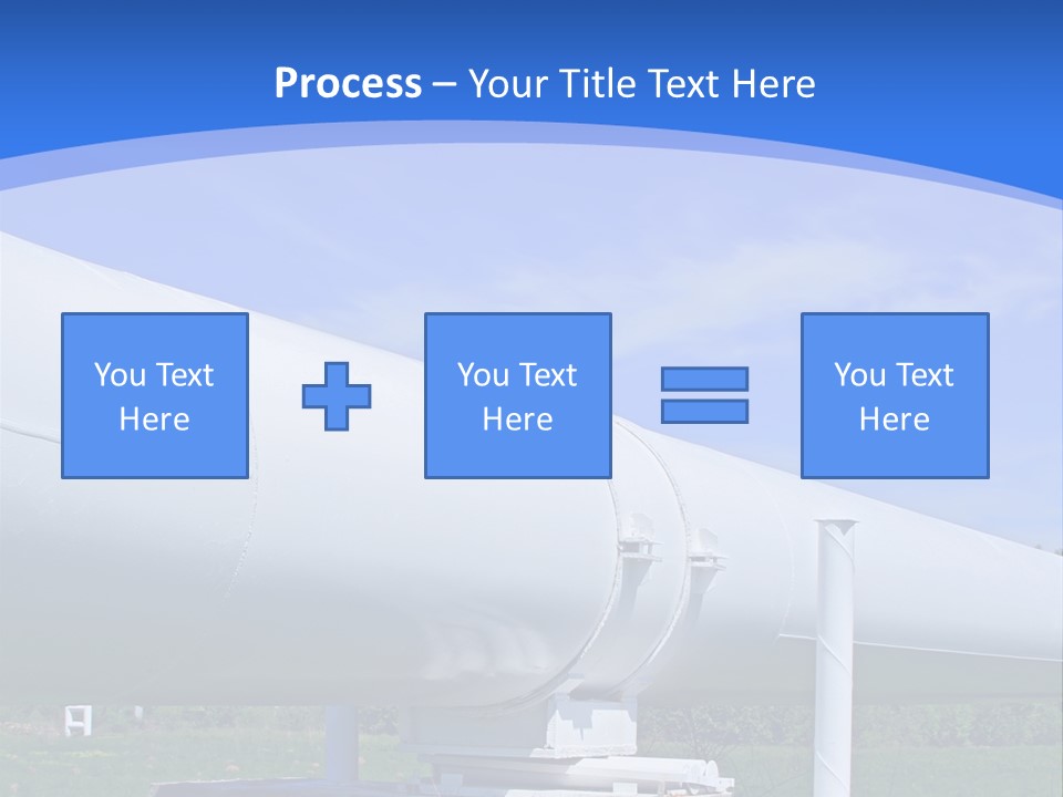 A Large White Pipe Sitting In The Middle Of A Field PowerPoint Template