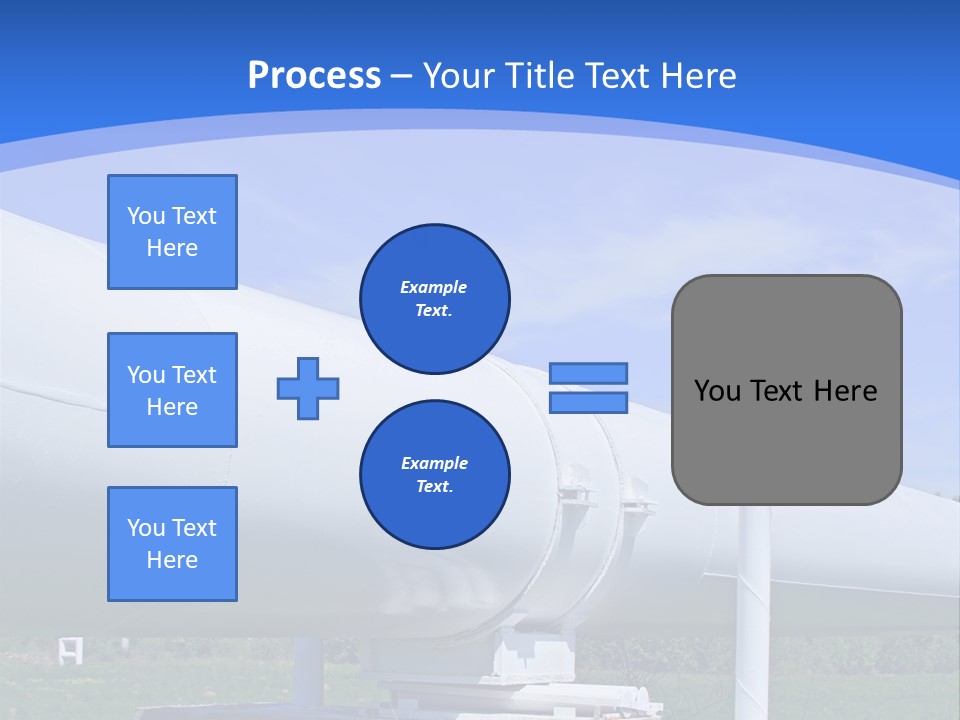 A Large White Pipe Sitting In The Middle Of A Field PowerPoint Template