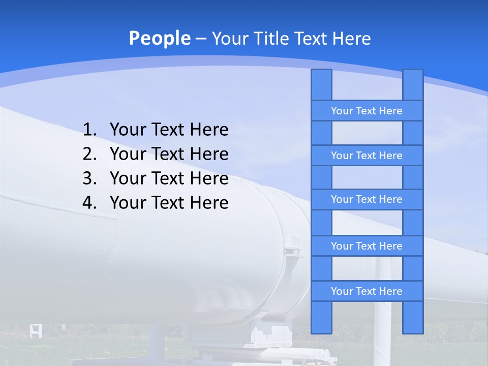 A Large White Pipe Sitting In The Middle Of A Field PowerPoint Template
