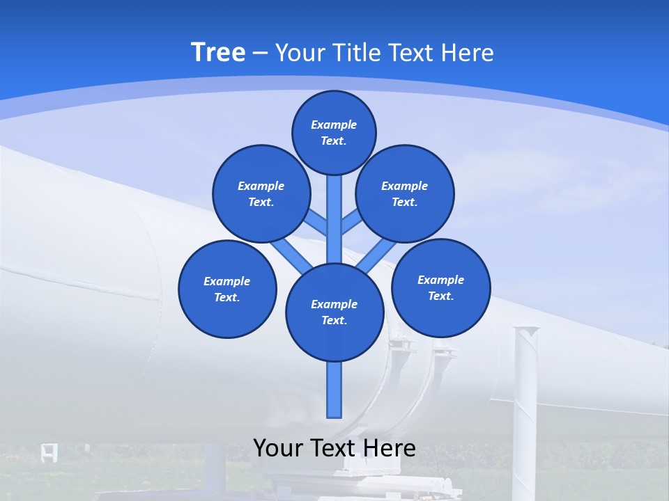 A Large White Pipe Sitting In The Middle Of A Field PowerPoint Template