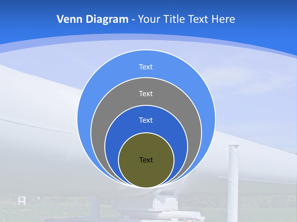 A Large White Pipe Sitting In The Middle Of A Field PowerPoint Template