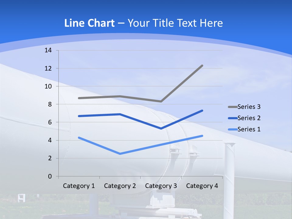 A Large White Pipe Sitting In The Middle Of A Field PowerPoint Template