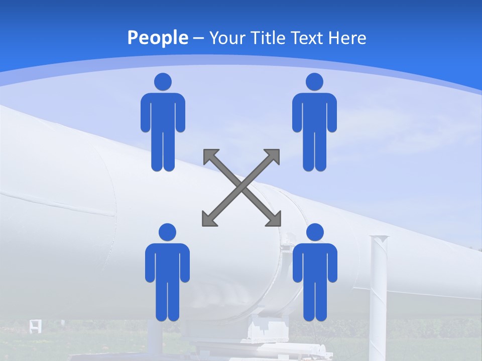 A Large White Pipe Sitting In The Middle Of A Field PowerPoint Template