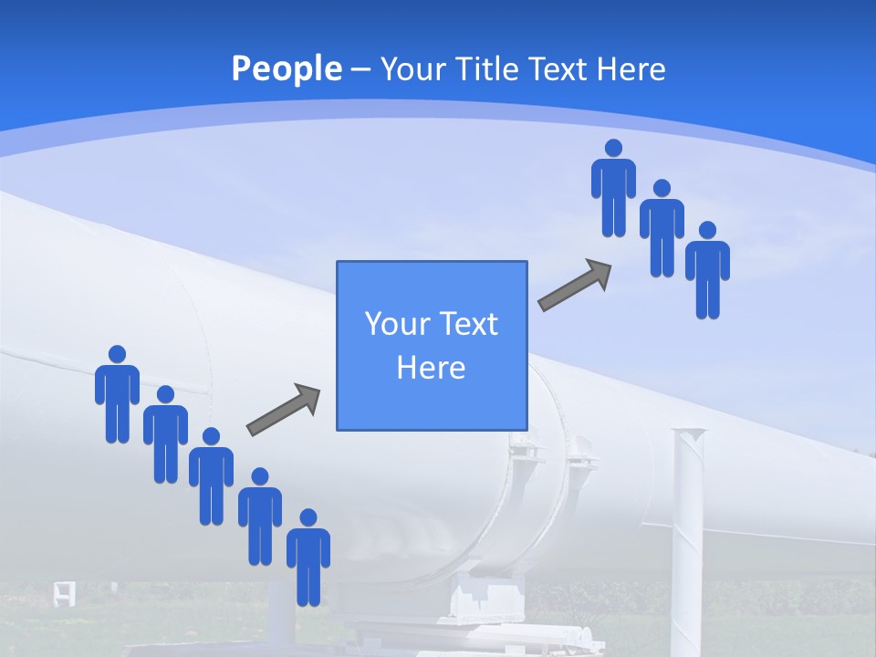 A Large White Pipe Sitting In The Middle Of A Field PowerPoint Template