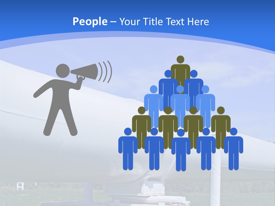 A Large White Pipe Sitting In The Middle Of A Field PowerPoint Template