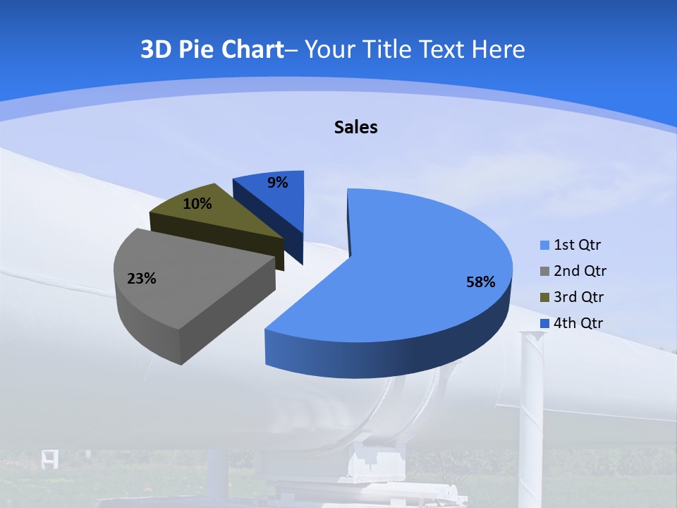 A Large White Pipe Sitting In The Middle Of A Field PowerPoint Template