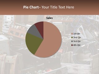 A Pile Of Old Electrical Equipment In A Yard PowerPoint Template