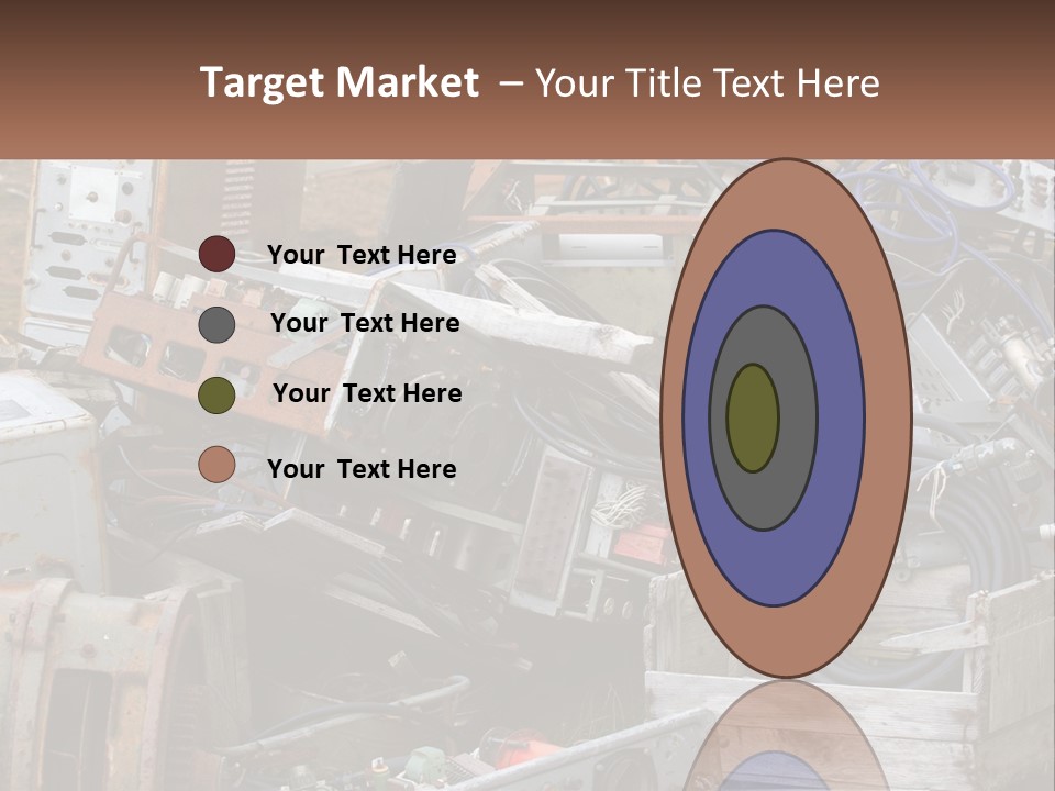 A Pile Of Old Electrical Equipment In A Yard PowerPoint Template