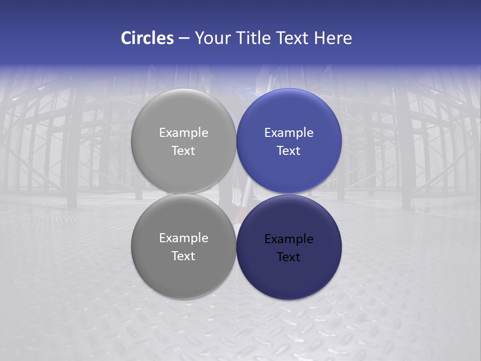 A Man In A Blue Coverall Is Cleaning The Floor With A Mop PowerPoint Template
