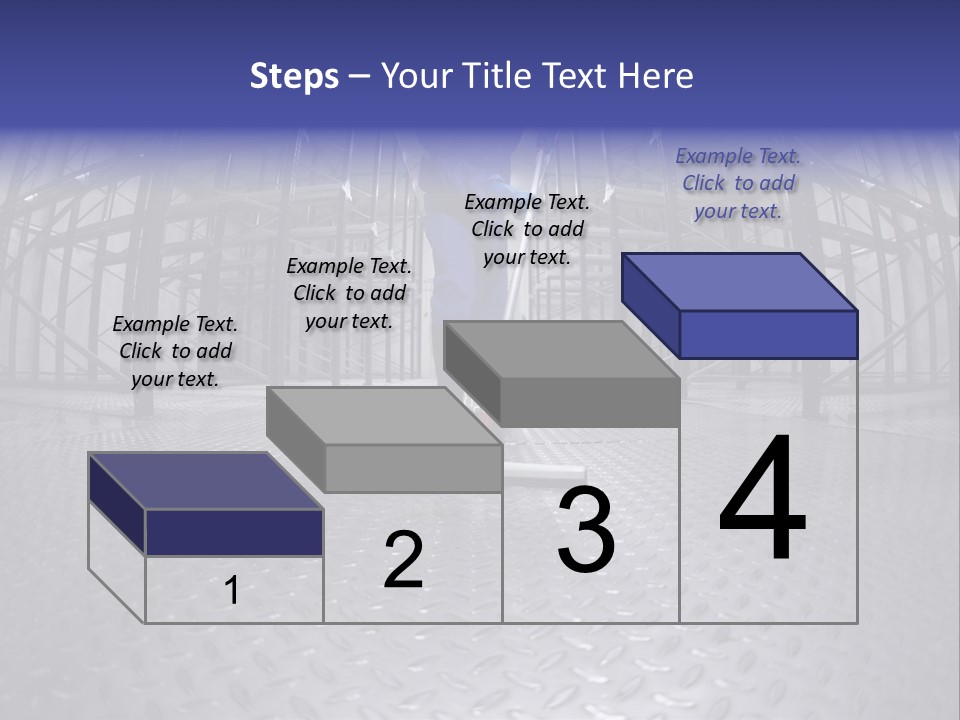 A Man In A Blue Coverall Is Cleaning The Floor With A Mop PowerPoint Template