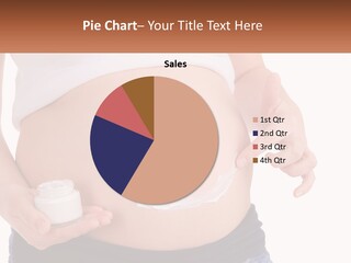 A Pregnant Woman Holding A Bottle Of Pills PowerPoint Template