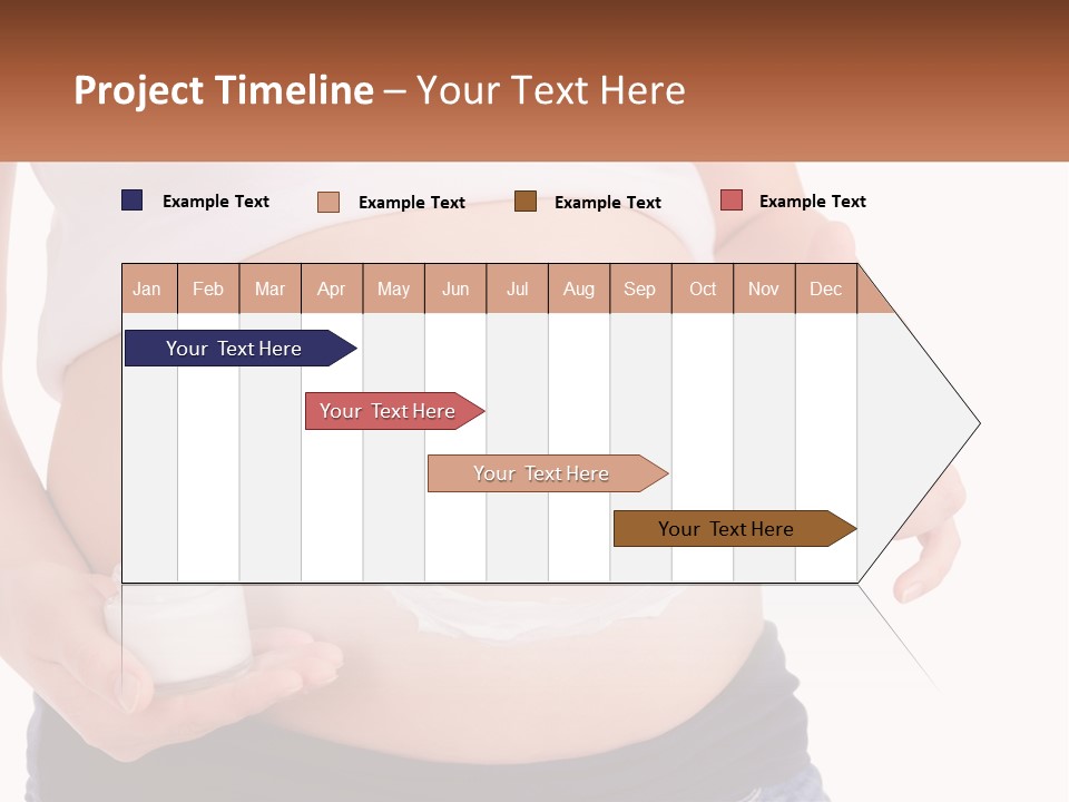 A Pregnant Woman Holding A Bottle Of Pills PowerPoint Template