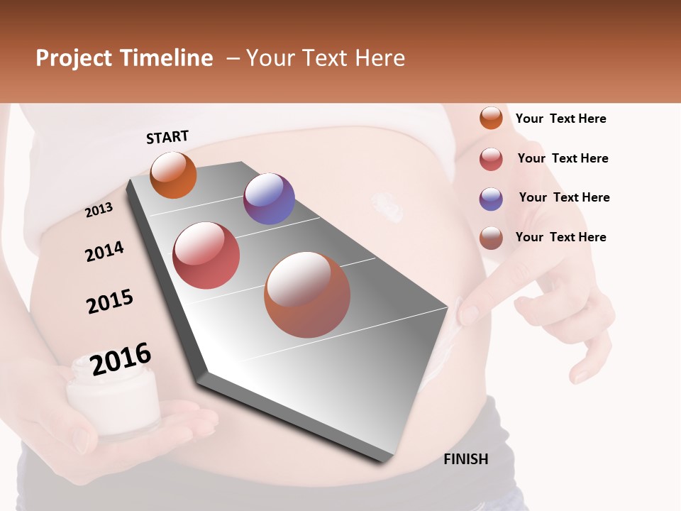 A Pregnant Woman Holding A Bottle Of Pills PowerPoint Template