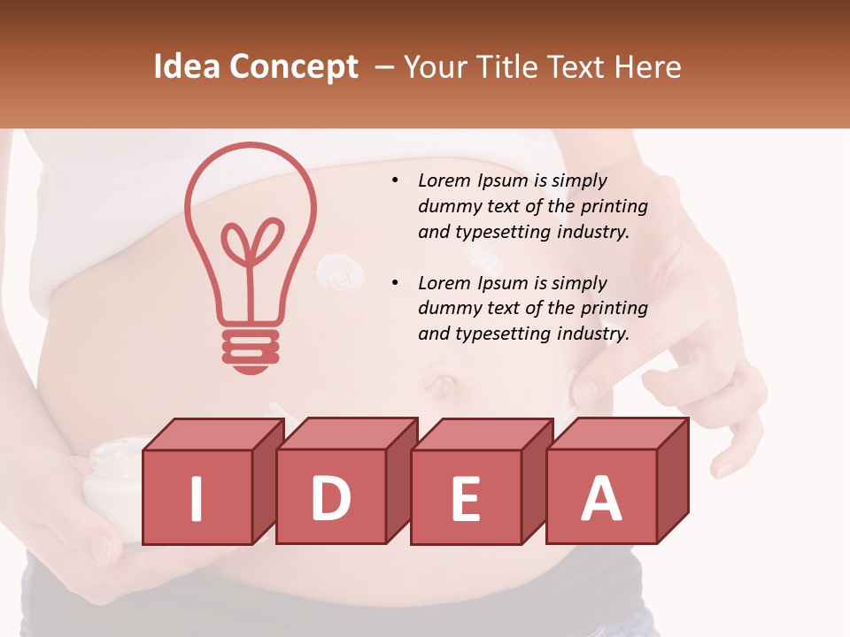 A Pregnant Woman Holding A Bottle Of Pills PowerPoint Template