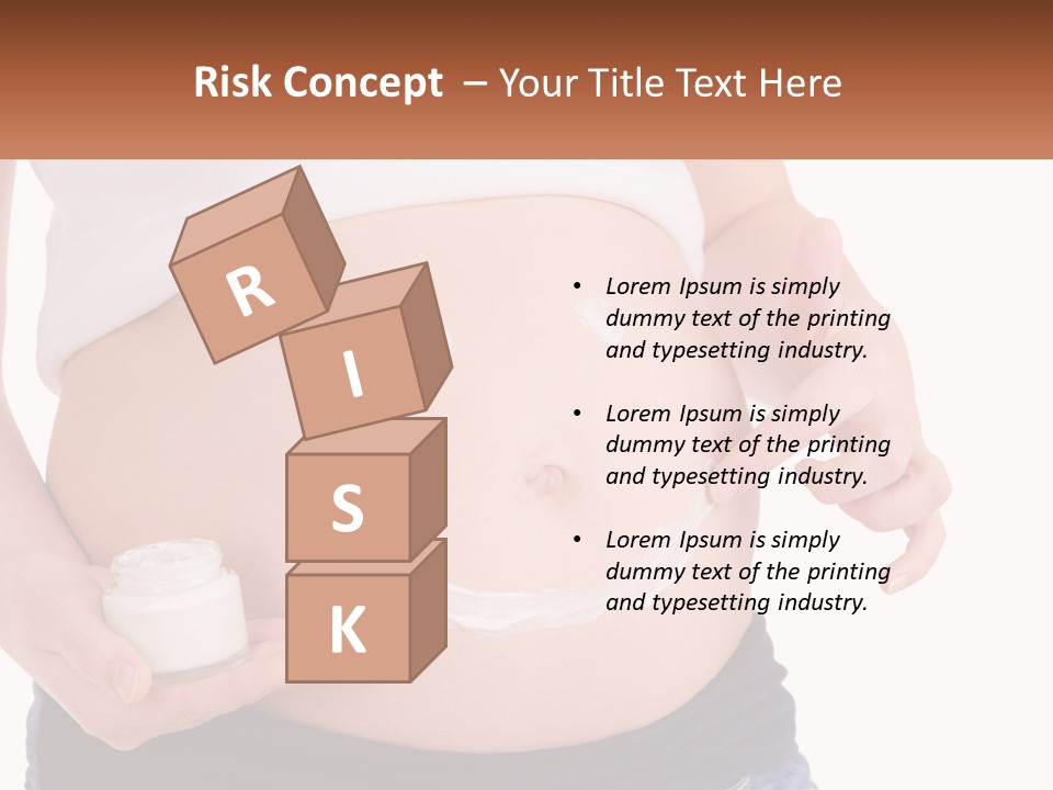 A Pregnant Woman Holding A Bottle Of Pills PowerPoint Template