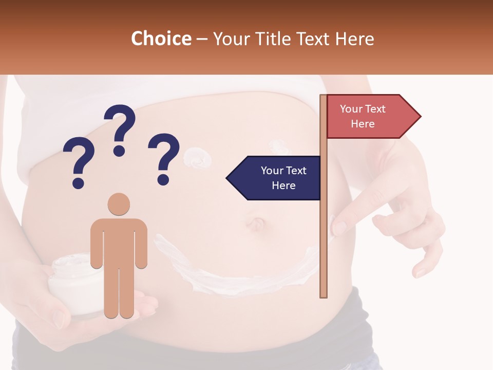 A Pregnant Woman Holding A Bottle Of Pills PowerPoint Template