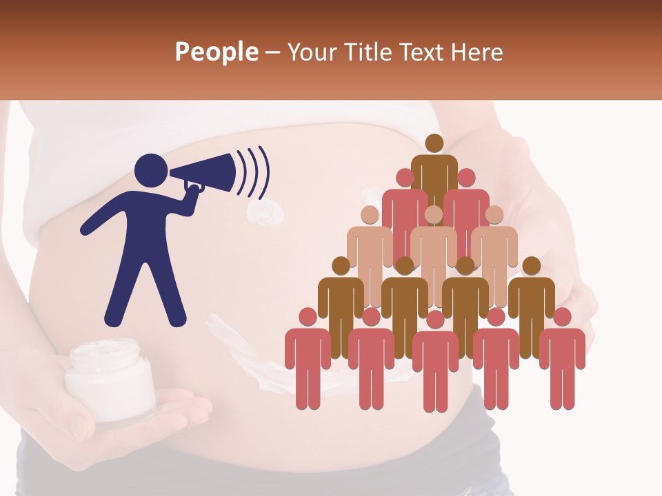 A Pregnant Woman Holding A Bottle Of Pills PowerPoint Template