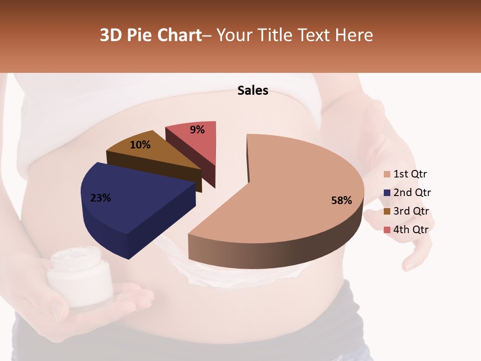 A Pregnant Woman Holding A Bottle Of Pills PowerPoint Template