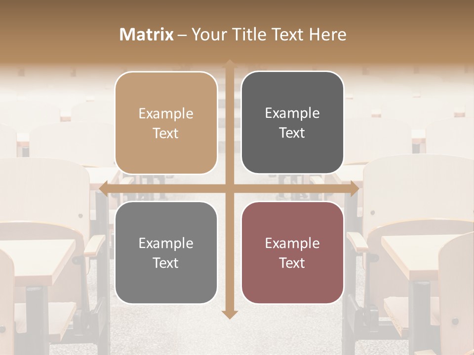 A Room Filled With Lots Of Desks And Chairs PowerPoint Template