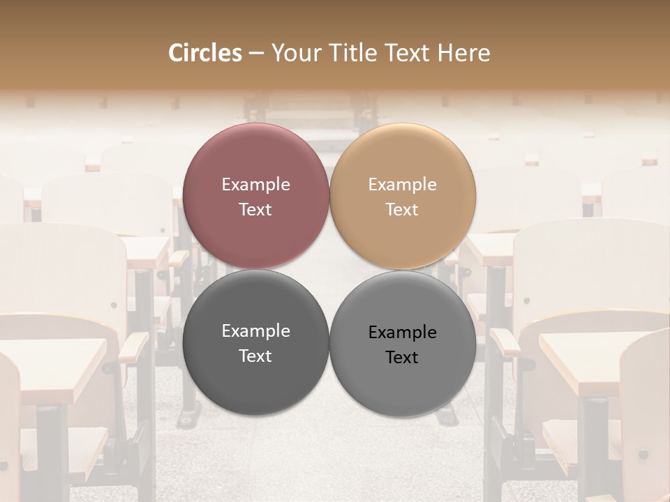 A Room Filled With Lots Of Desks And Chairs PowerPoint Template