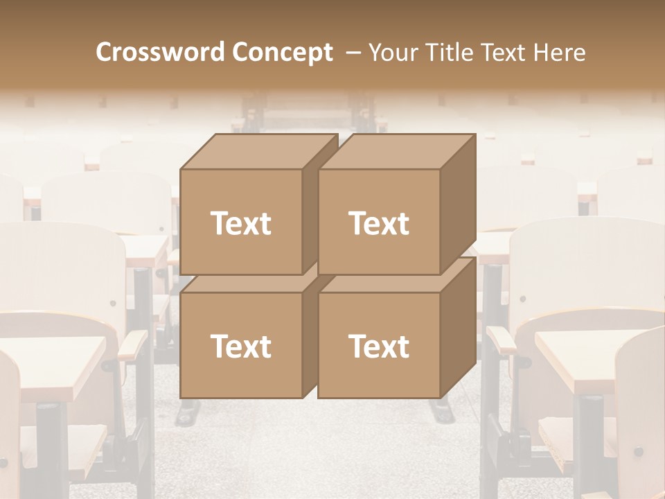 A Room Filled With Lots Of Desks And Chairs PowerPoint Template