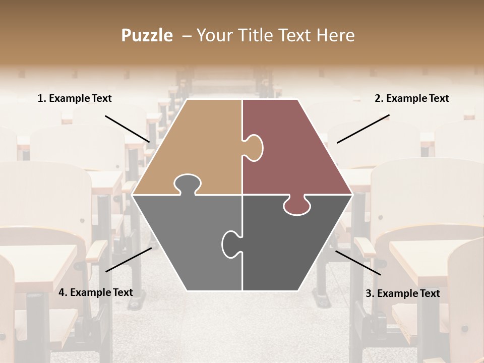 A Room Filled With Lots Of Desks And Chairs PowerPoint Template