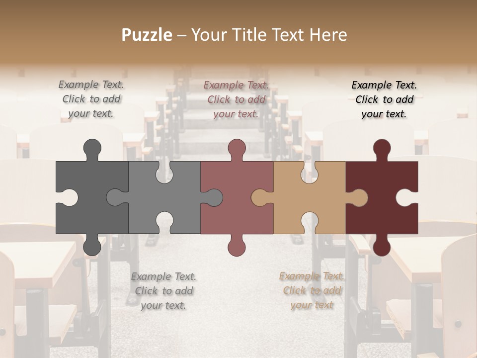 A Room Filled With Lots Of Desks And Chairs PowerPoint Template