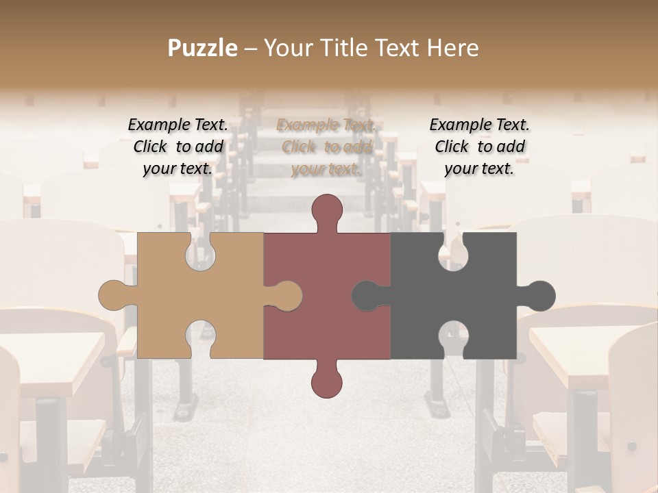 A Room Filled With Lots Of Desks And Chairs PowerPoint Template