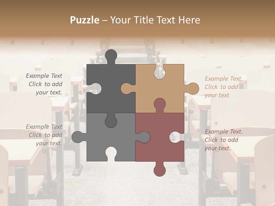 A Room Filled With Lots Of Desks And Chairs PowerPoint Template