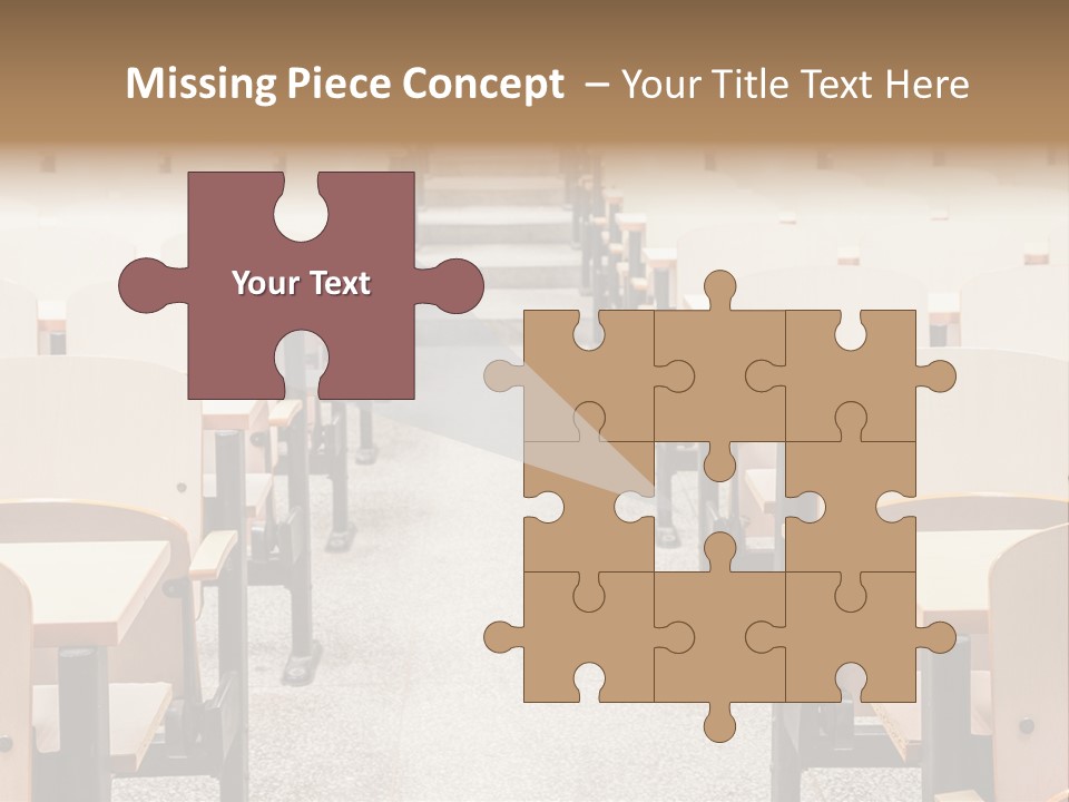 A Room Filled With Lots Of Desks And Chairs PowerPoint Template