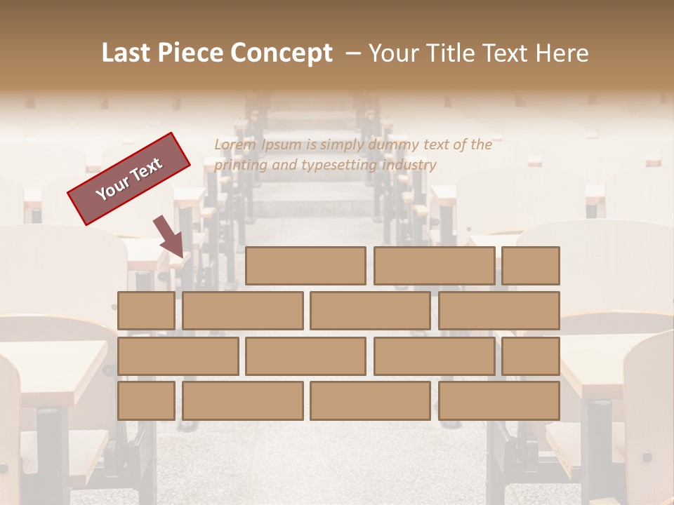 A Room Filled With Lots Of Desks And Chairs PowerPoint Template