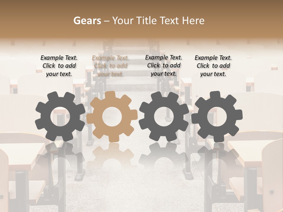 A Room Filled With Lots Of Desks And Chairs PowerPoint Template