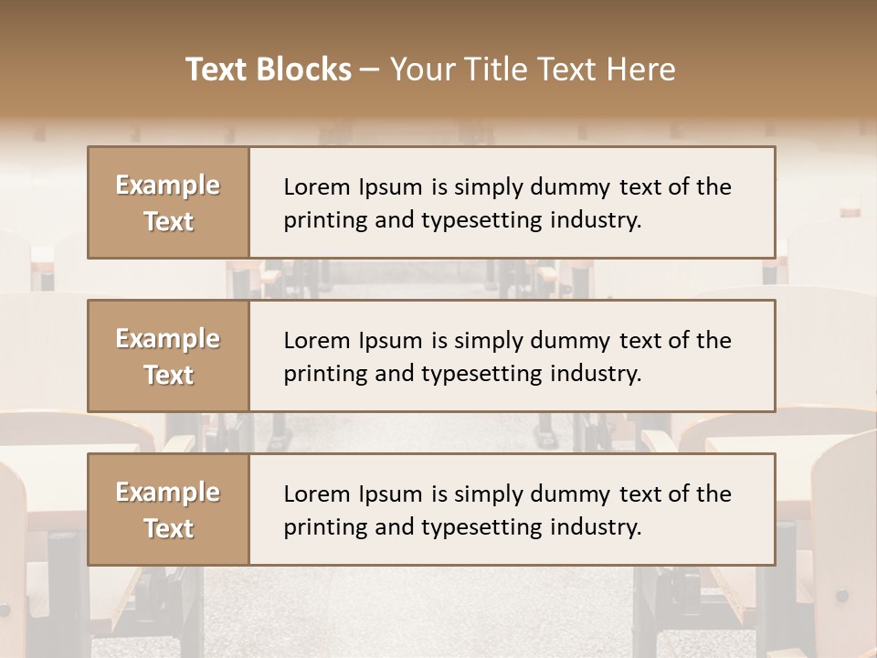 A Room Filled With Lots Of Desks And Chairs PowerPoint Template