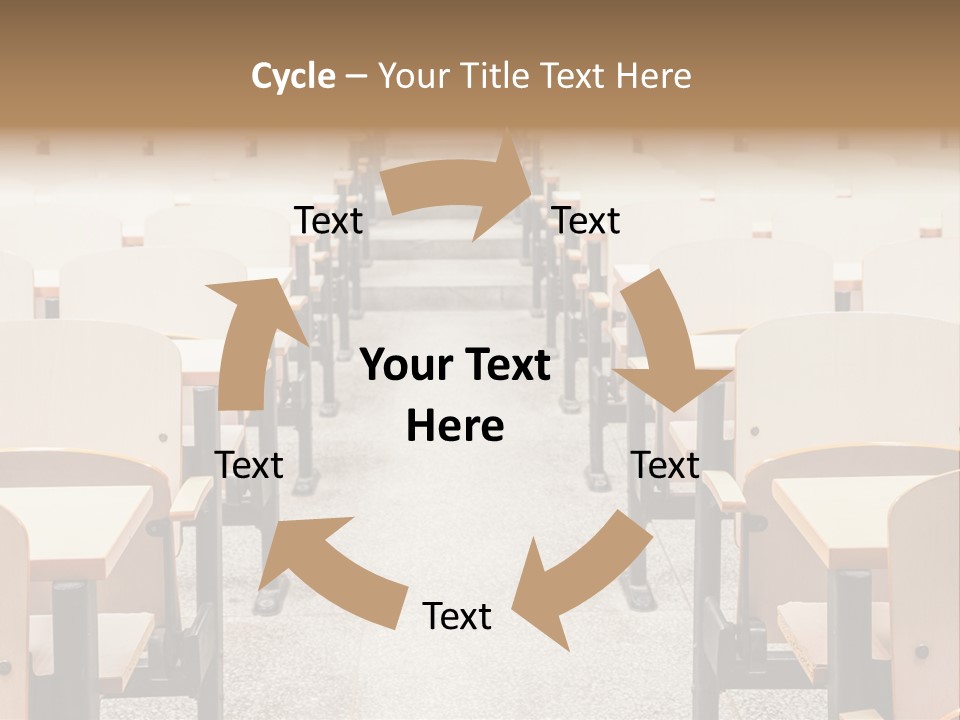 A Room Filled With Lots Of Desks And Chairs PowerPoint Template