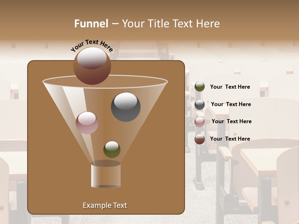 A Room Filled With Lots Of Desks And Chairs PowerPoint Template
