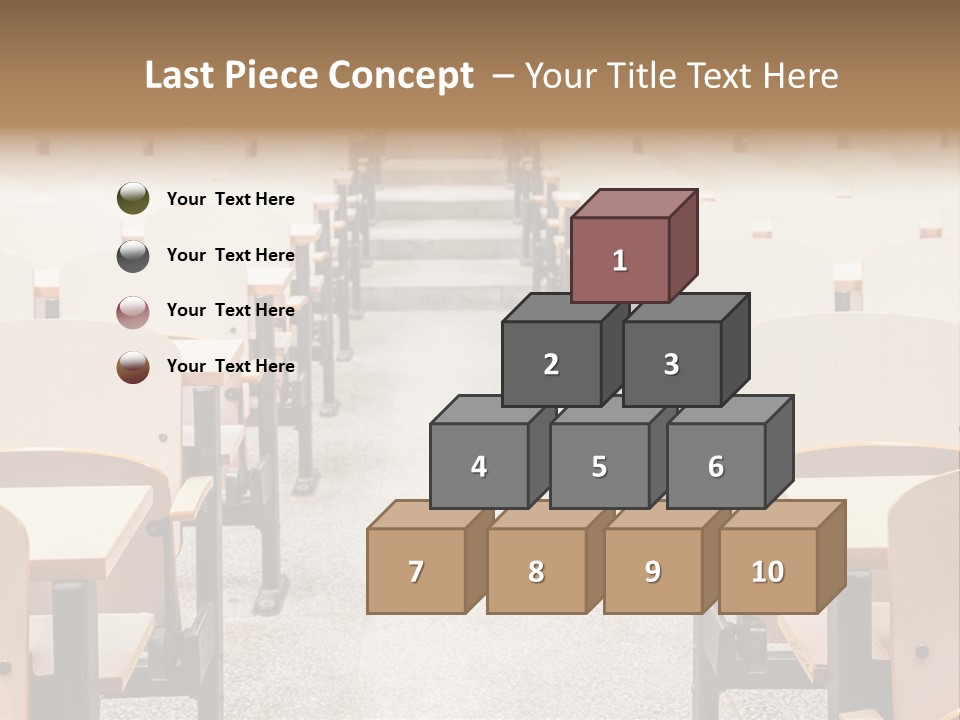 A Room Filled With Lots Of Desks And Chairs PowerPoint Template
