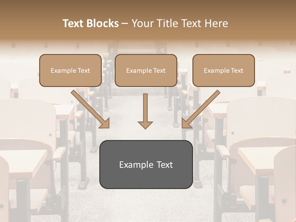 A Room Filled With Lots Of Desks And Chairs PowerPoint Template
