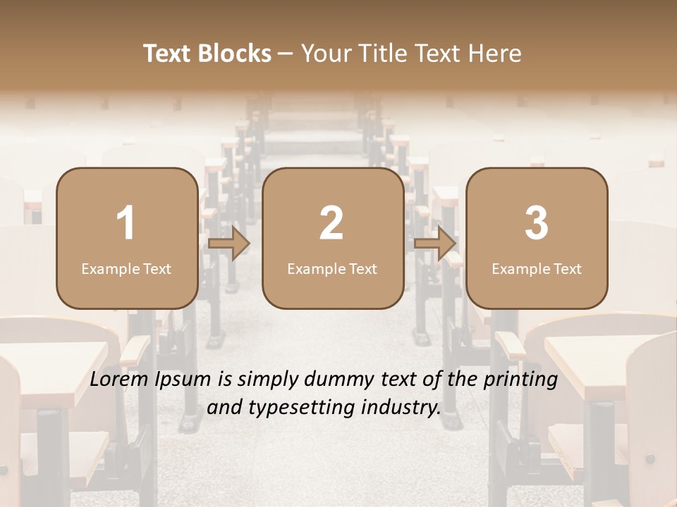 A Room Filled With Lots Of Desks And Chairs PowerPoint Template