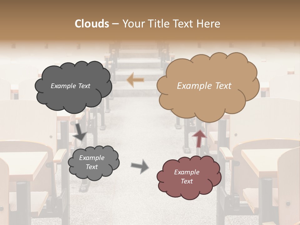 A Room Filled With Lots Of Desks And Chairs PowerPoint Template