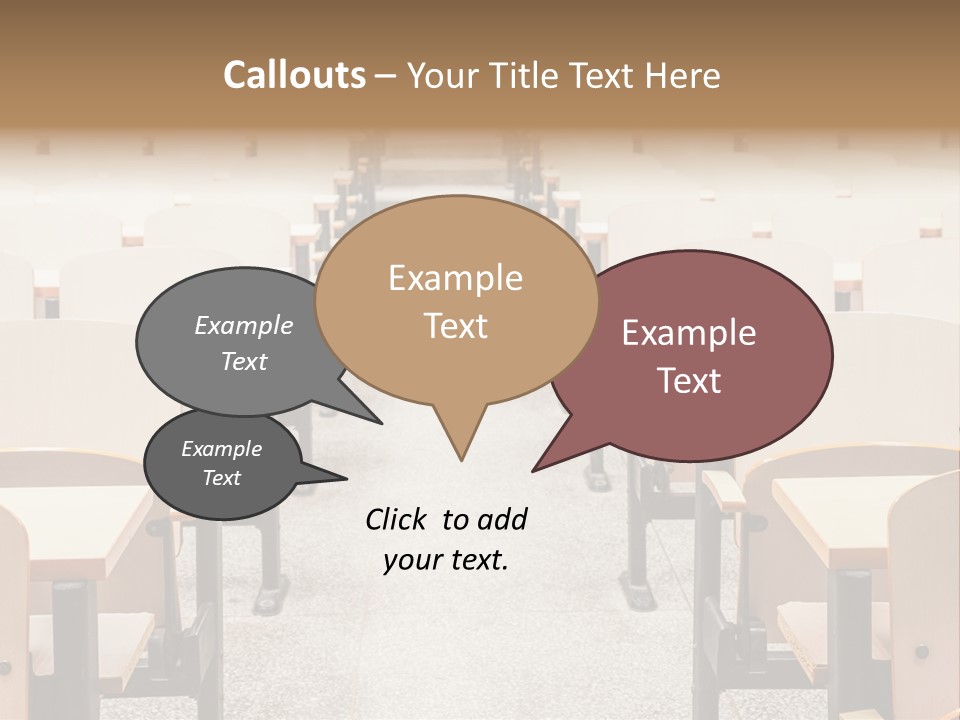 A Room Filled With Lots Of Desks And Chairs PowerPoint Template