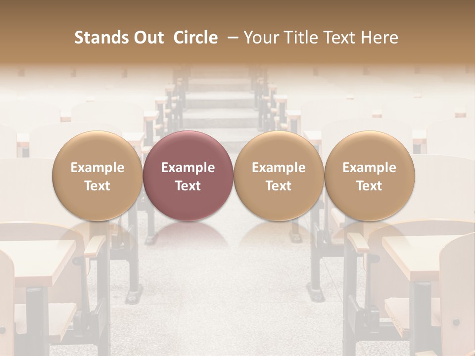 A Room Filled With Lots Of Desks And Chairs PowerPoint Template