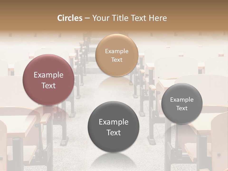 A Room Filled With Lots Of Desks And Chairs PowerPoint Template
