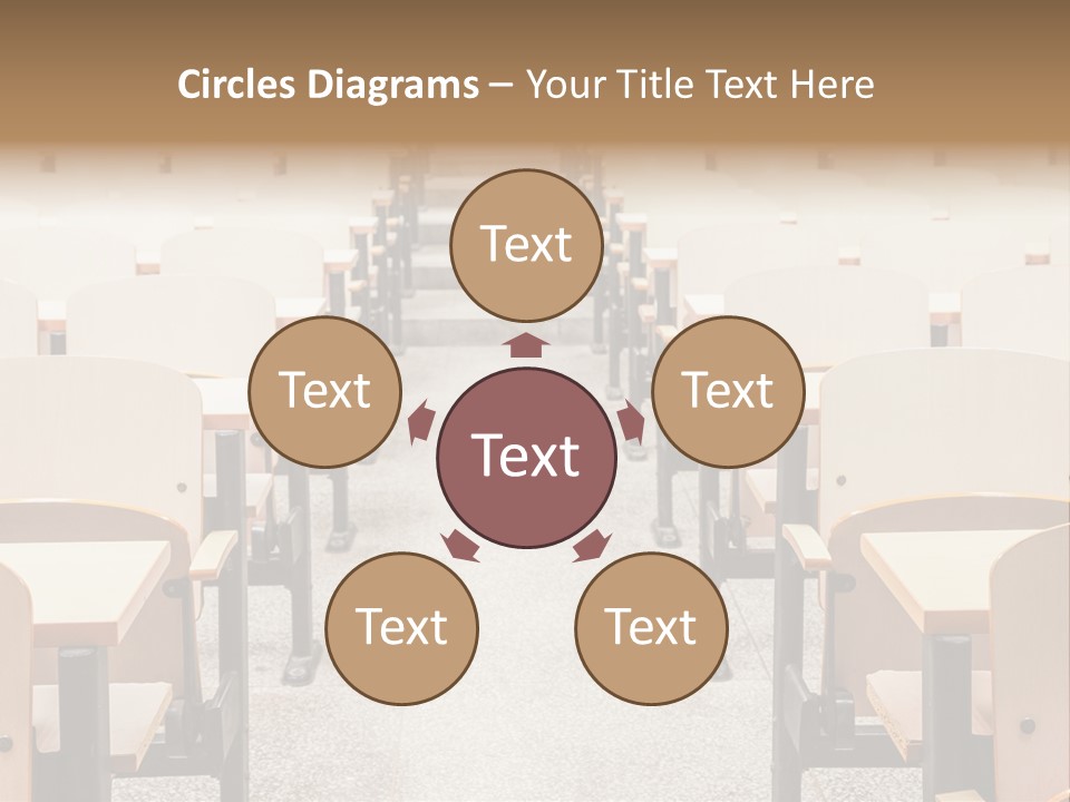 A Room Filled With Lots Of Desks And Chairs PowerPoint Template