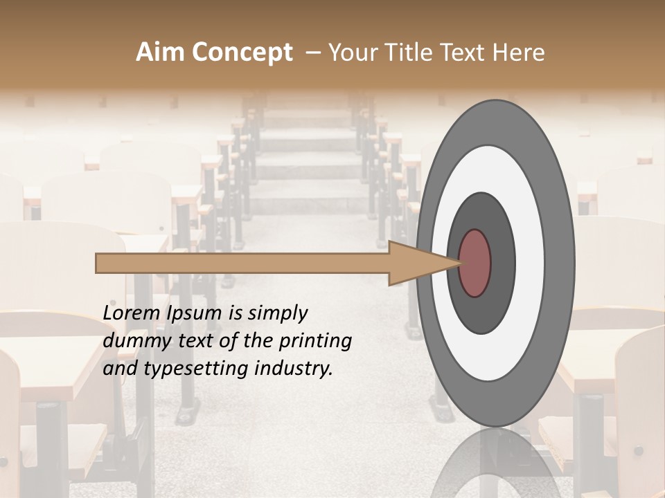 A Room Filled With Lots Of Desks And Chairs PowerPoint Template