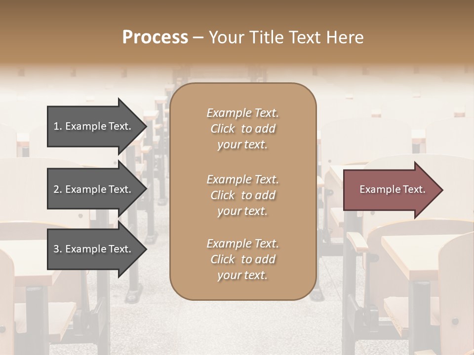 A Room Filled With Lots Of Desks And Chairs PowerPoint Template