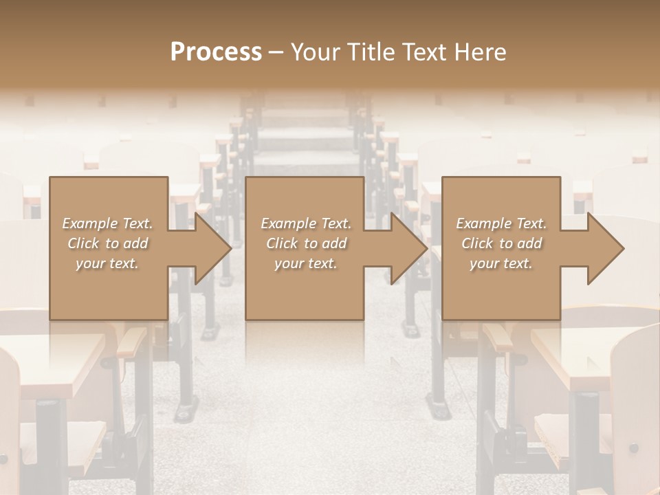 A Room Filled With Lots Of Desks And Chairs PowerPoint Template